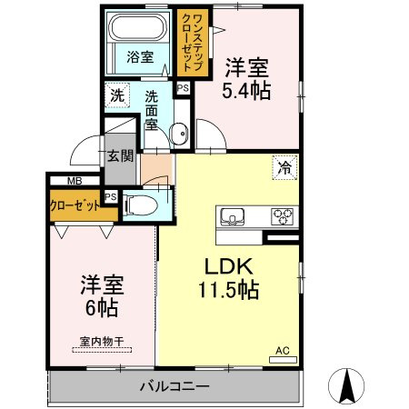 D-room花梨 Ｃ棟の間取り