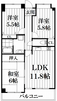 【間取り】 | ＷＥＳＴヒルズ鴻池