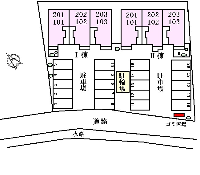 パール　メゾンⅡの区画図