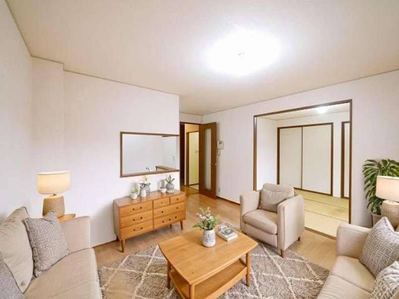 クレールＮの居間・リビング|CGで家具等を配置したもので家具等は含まれません