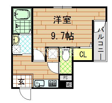 【間取り】 | フジパレス河内花園Ⅴ番館（河内花園賃貸） | 間取りです