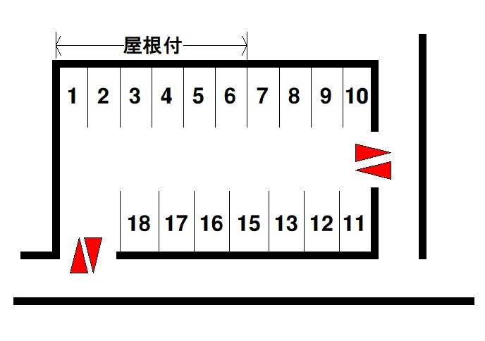 吉岡駐車場の区画図