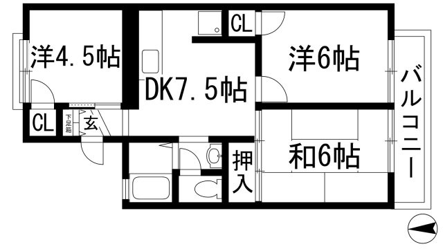 【間取り】 | セジュール西村