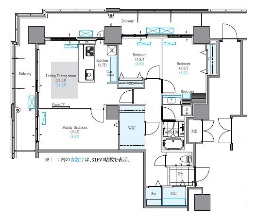 荒川区南千住４丁目の賃貸マンションの間取り
