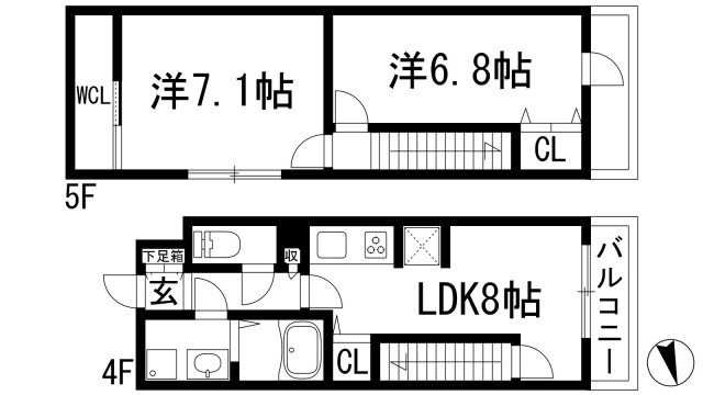 【間取り】 | レジディア甲東園