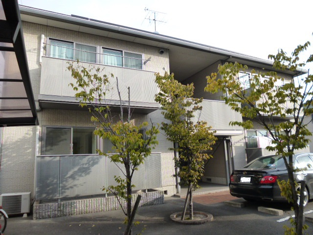 倉敷市茶屋町のアパートの外観