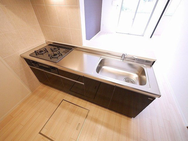 シエル　グランのキッチン|大きめのキッチンはお料理もしやすいですね