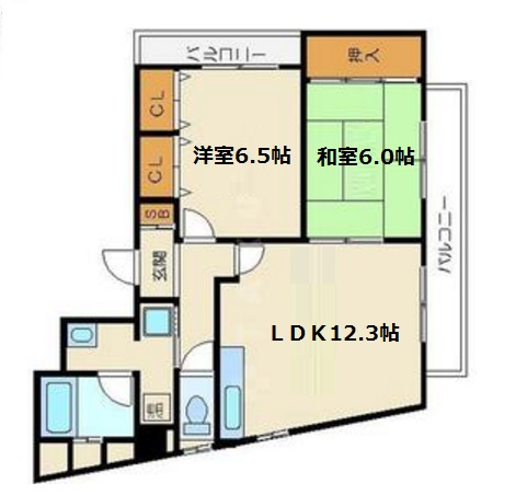【間取り】 | グランドール有本