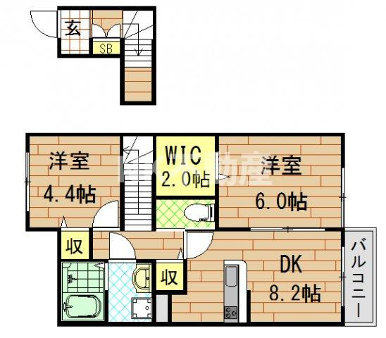 【間取り】 | メゾン池島（東花園賃貸） | オール洋室です