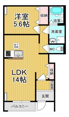 【間取り】 | ビバーチェ | オール洋間！快適に過ごせるエアコン2台付きです♪
