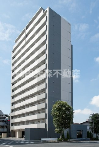 メインステージ蒲田Ⅴの外観|2009年9月築　RC鉄筋コンクリート造地上14階建て1K～2LDK総戸数92戸の分譲賃貸マンション　東京都大田区南蒲田2丁目　京浜急行本線京急蒲田駅と空港線糀谷駅徒歩圏内