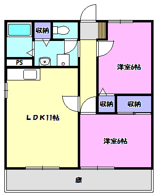 クレール絹の台の間取り