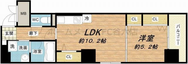 【間取り】 | ファヴール南堀江