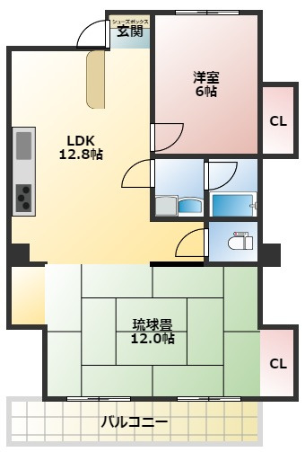 【間取り】 | ダイタ若松町マンション