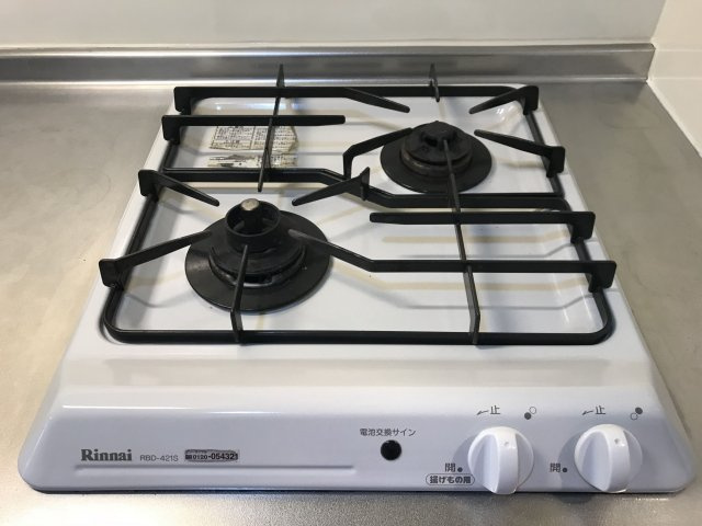 エンクレスト警固のキッチン|エンクレスト警固（1K)
二口コンロ