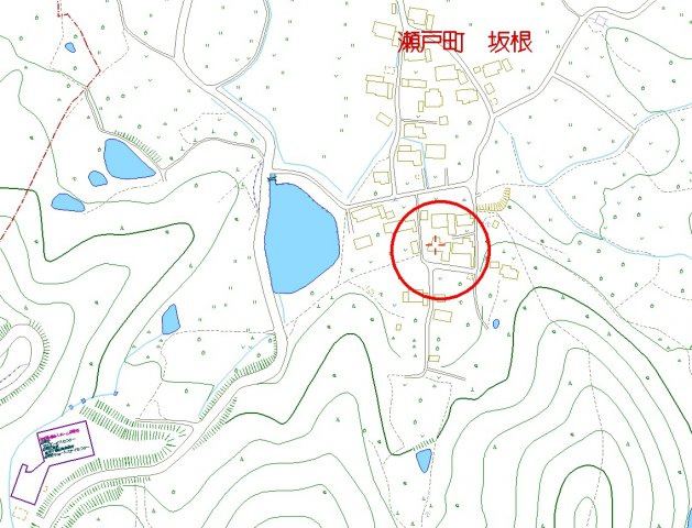 東区瀬戸町坂根　売地の地図