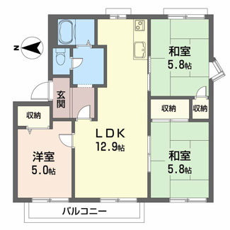 【間取り】 | ハイツ高石