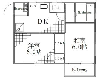 【間取り】 | グローリー東砂
