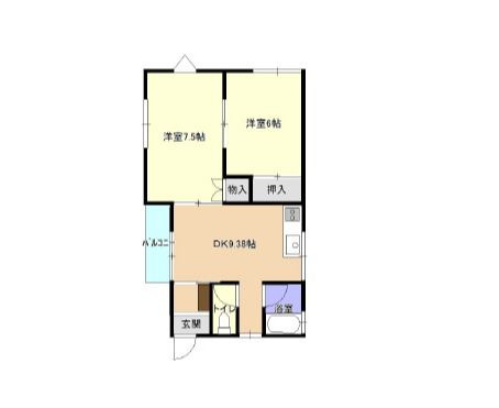 サバービアヨシヨ Ａの間取り|すべて洋室です！