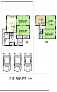 【間取り】 | 高島市安曇川町青柳2030-193　収益戸建