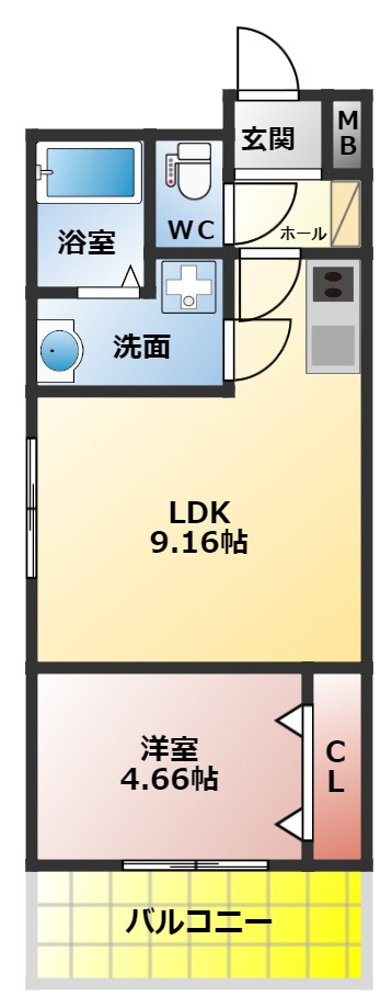 ＳＴＲＥＡＭの間取り|１ＬＤＫの間取り