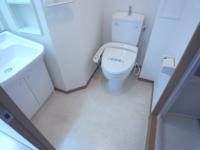 カスタリア薬院の洗面所|シャンプードレッサー、ウォシュレット付き