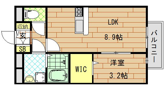 【間取り】 | グレイス奥林（八戸ノ里賃貸） | 間取りです