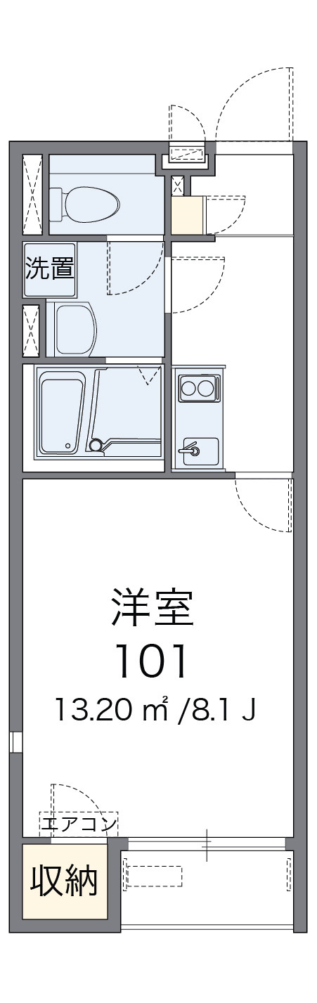 レオネクストレイクサイドの間取り