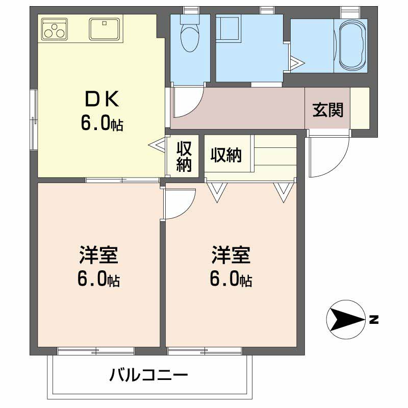 ファミーユ中野B棟の間取り