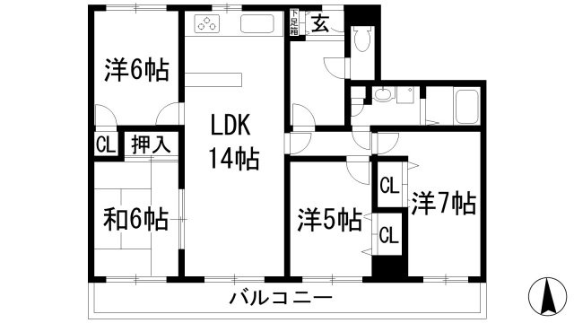 【間取り】 | サンロイヤル池田駅前