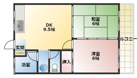 【間取り】 | パークサイドA