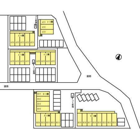 リースランド三永A　A-5の区画図