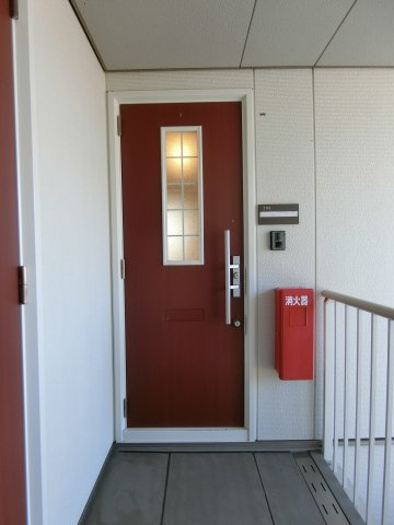 メロディハートＢ棟の玄関