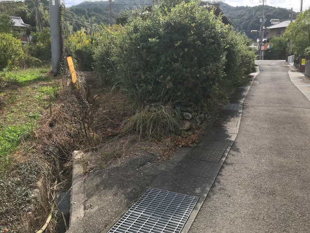 海南市次ヶ谷・土地・56281の前面道路含む現地写真