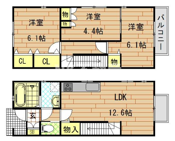【間取り】 | CASA SERA（河内花園賃貸）