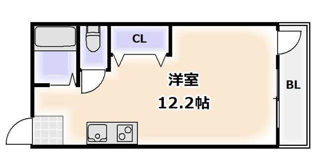【間取り】 | タイホウハイツ敷津1番館