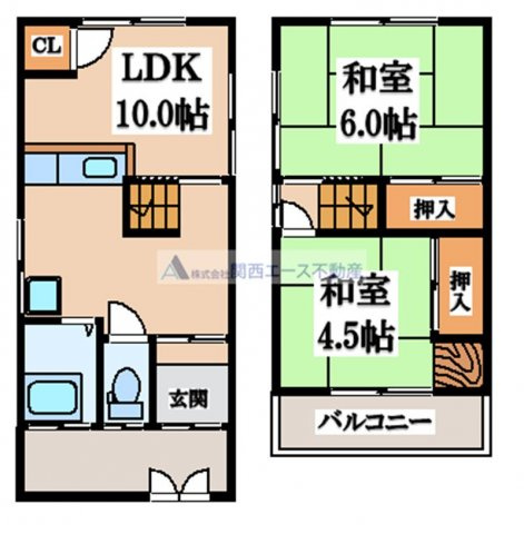 【間取り】 | 岩田町5丁目貸家