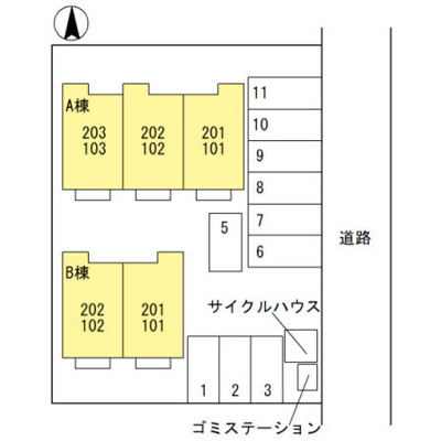 【区画図】 | セジュール狭間A棟