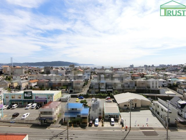 朝霧マンションＡ棟　内見随時受付中の展望|明石大橋、淡路島、瀬戸内海、街並みが一望できます