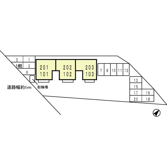ビューハイツ西浦田の区画図