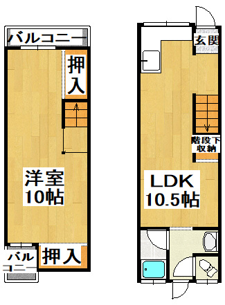 【間取り】 | 堺市東区草尾テラスハウス