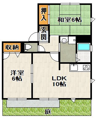 田中ハイツB棟の間取り