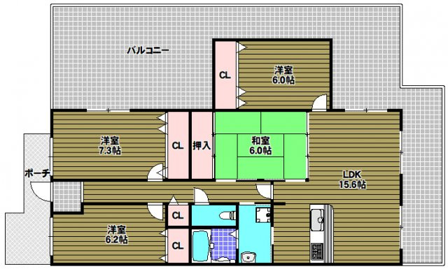 南海サウスヒルズ松ヶ丘の間取り
