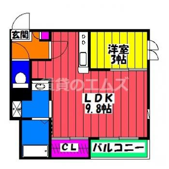 【間取り】 | ＲＥＧＡＬＥＳＴ大橋Ｍｅ－ｒｙⅡ | ＲＥＧＡＬＥＳＴ大橋Ｍｅ－ｒｙⅡの間取り