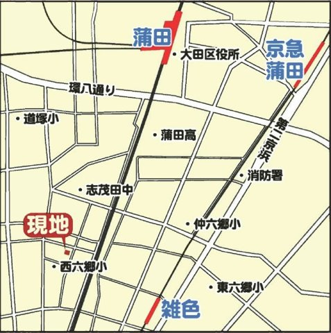 イルビラージュ蒲田の地図