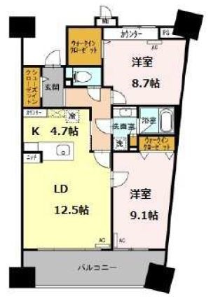 荒川区南千住３丁目の賃貸マンションの間取り