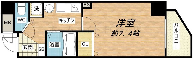 【間取り】 | プレサンス心斎橋リベルタ