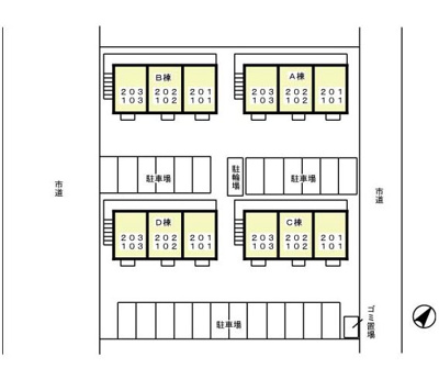 【駐車場】 | シャルマン　ⅢE | 配置図