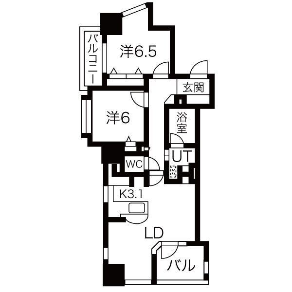 ライオンズタワー赤坂けやき通りの間取り