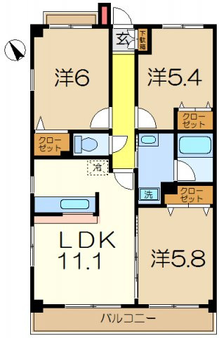 【間取り】 | ハートヒルズ上大岡
